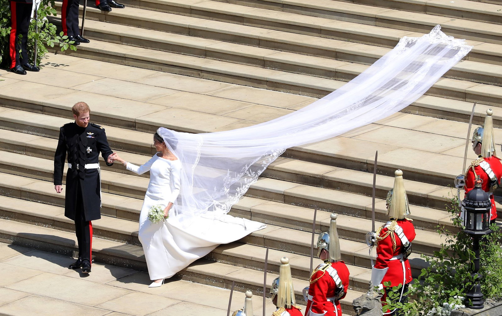 Noch alles harmonisch: Die Hochzeit von Harry und Meghan. (Archivbild)