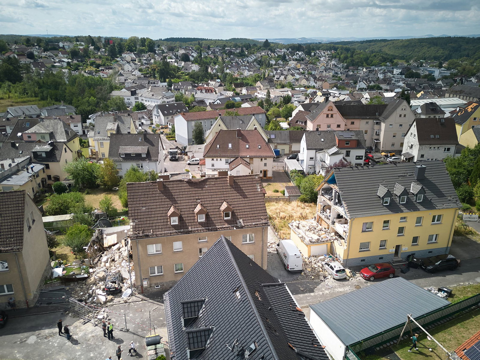 Höhr-Grenzhausen wurde von dem Unwetter besonders stark getroffen. 