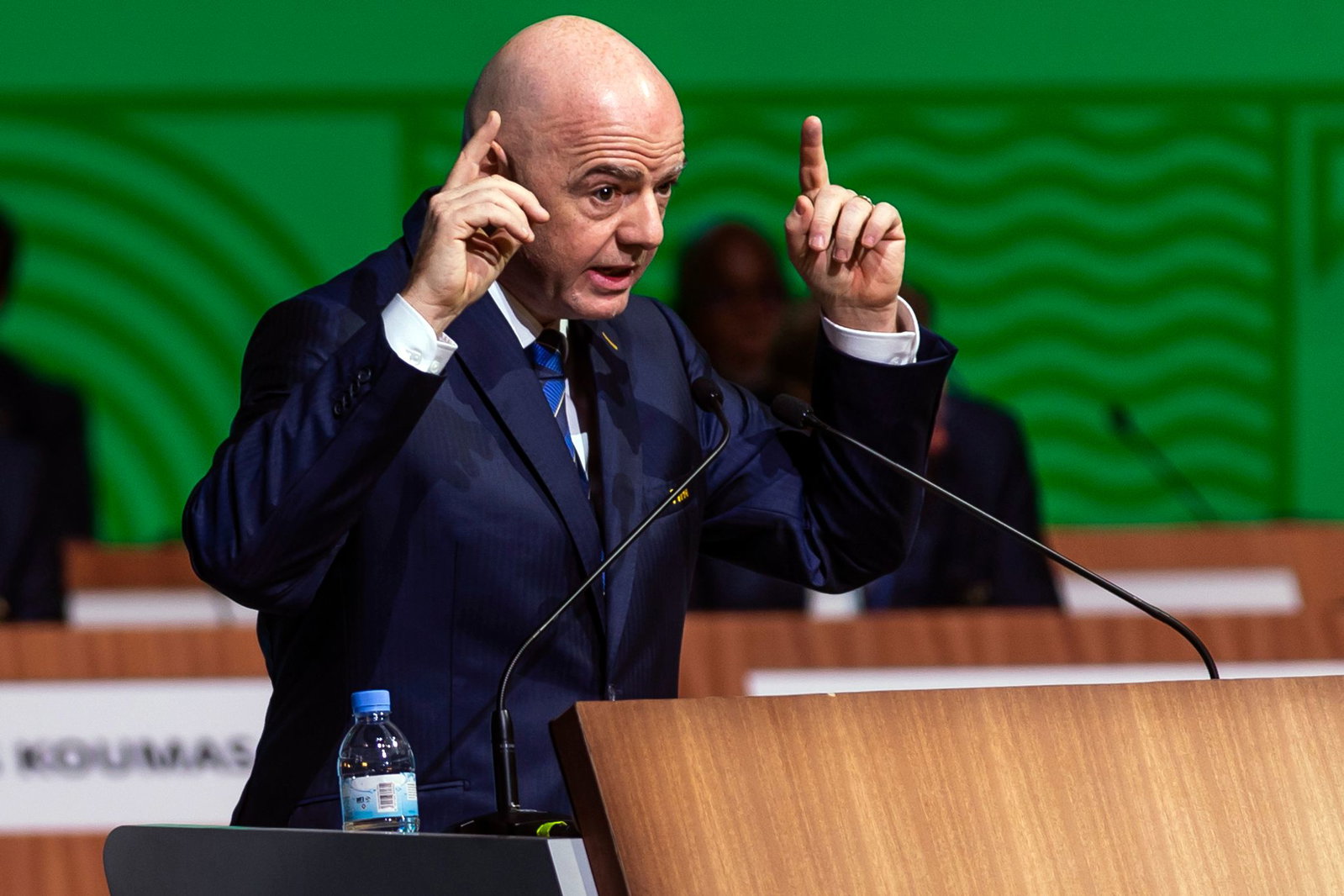 Gianni Infantino vor drei Jahren in Kigali: Da wurde er als FIFA-Boss wiedergewählt. (Archivbild)