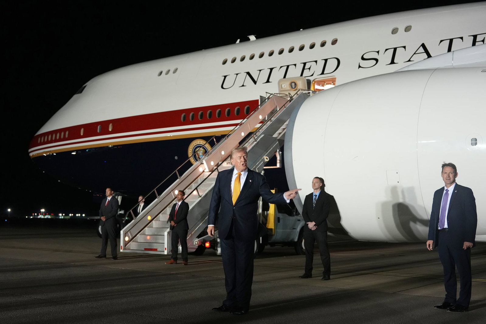 Trump flog mit der neuesten Air Force One in die USA (Archivbild).