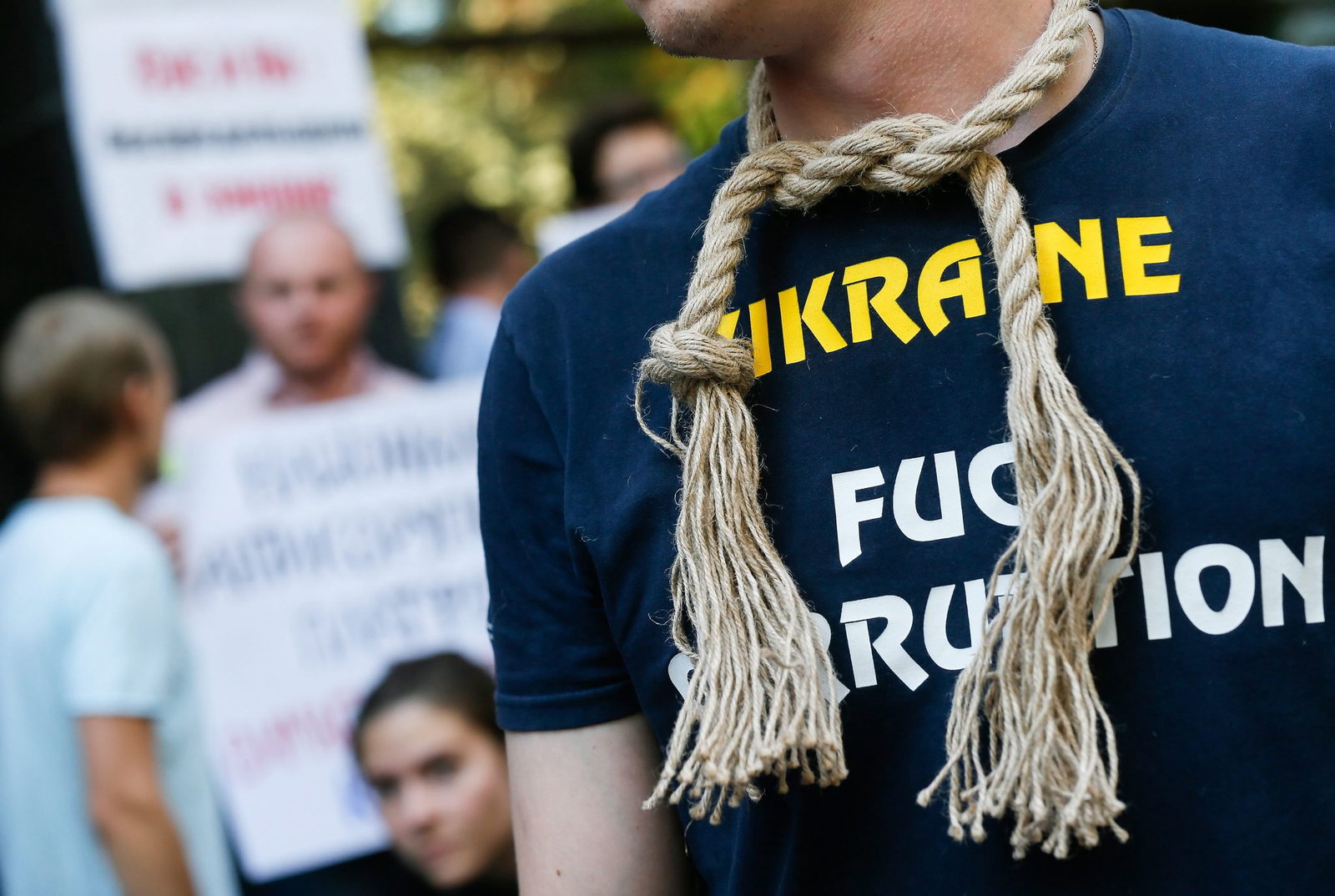 Zur Unterstützung der Anti-Korruptionskämpfer sind in der Ukraine immer wieder auch Demonstranten auf die Straße gegangen. (Archivbild)