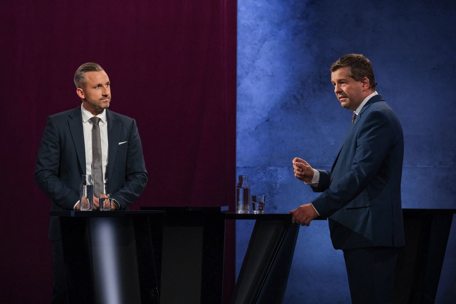 AfD-Spitzenkandidat Ulrich Siegmund und CDU-Spitzenkandidat Sven Schulze stehen sich noch bei mehreren Duellen gegenüber. (Archivbild)