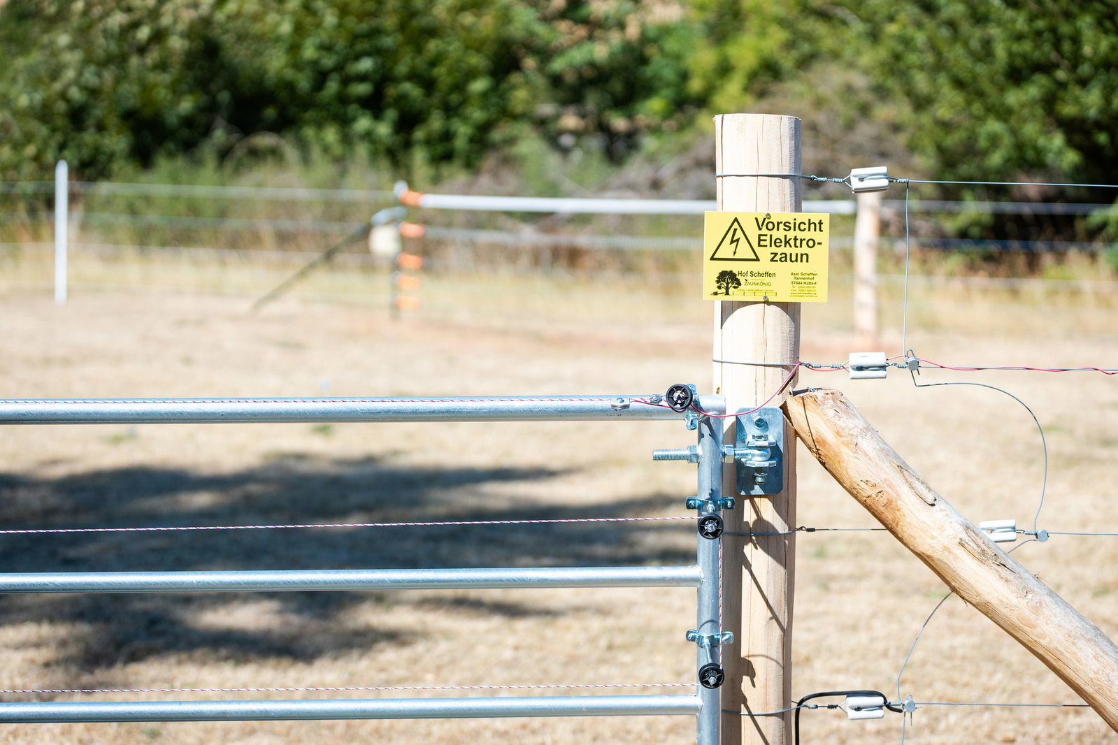 Für einen effektiven Schutz vor Wölfen, müssen nicht nur Zäune, sondern auch Tore und Gatter unter Strom gesetzt werden. 