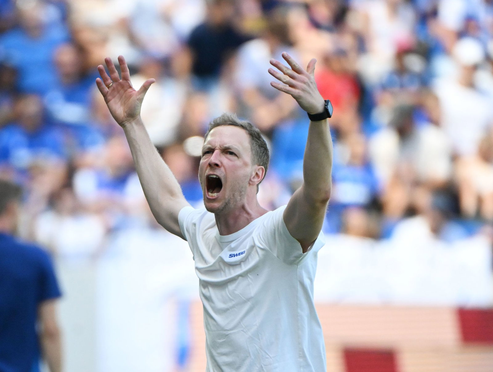 Feurig: Der neue Karlsruher Trainer Maximilian Senft gab den Einpeitscher.