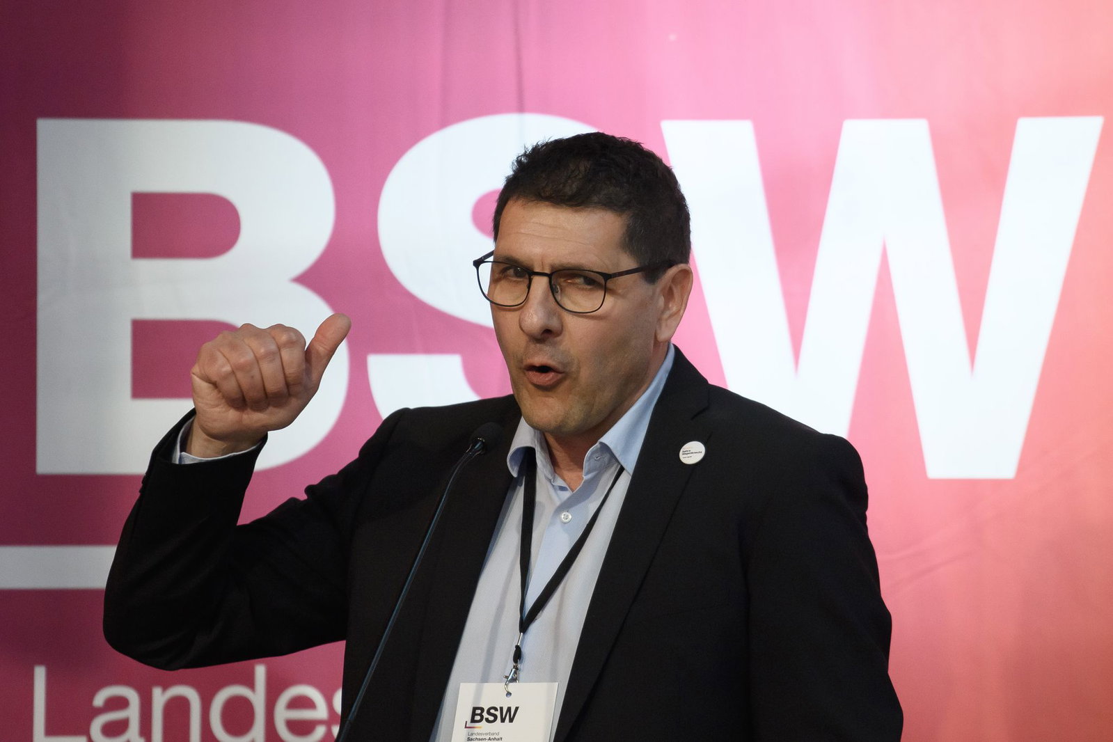 BSW-Spitzenkandidat Thomas Schulze will eine neue Amtszeit für CDU-Ministerpräsident Sven Schulze in Sachsen-Anhalt verhindern. (Archivbild)