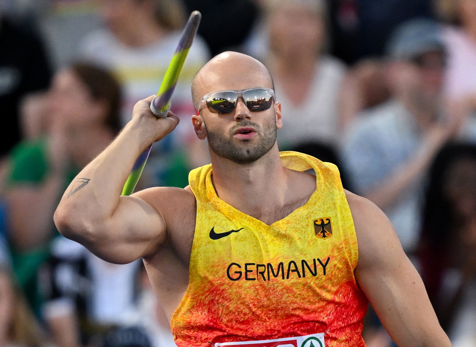 Julian Weber legte gleich im ersten Versuch eine ordentliche Weite vor.
