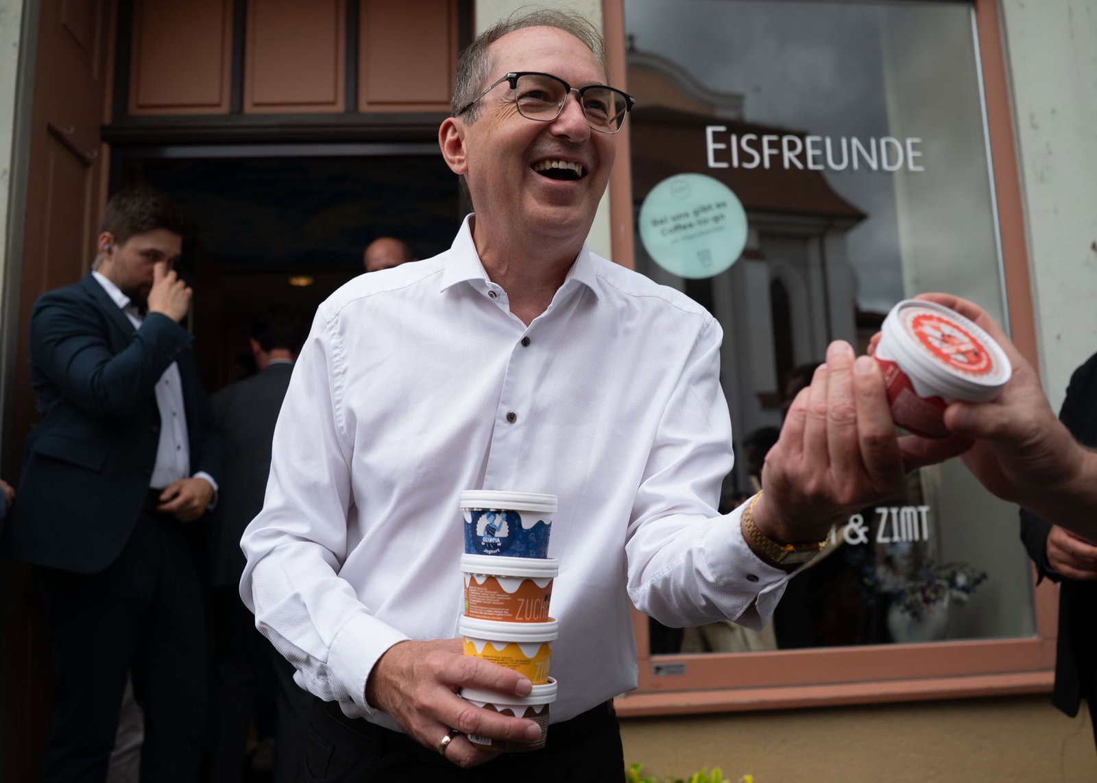 In Eisenach auf dem Marktplatz gibt es Eis.