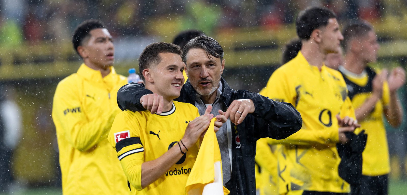 Mit Konstantinos Karetsas (l) konnte Niko Kovac sehr zufrieden sein.