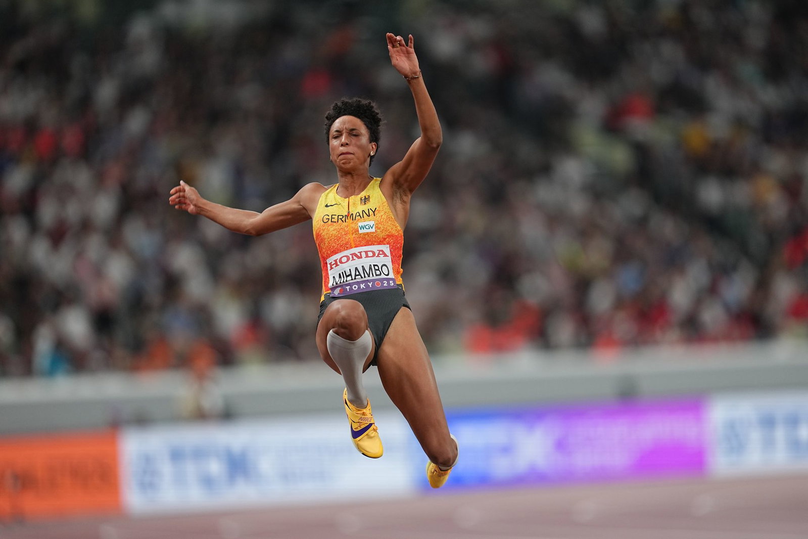 Auch bei der WM im vorigen Jahr stand Malaika Mihambo auf dem Podium. (Archivbild)