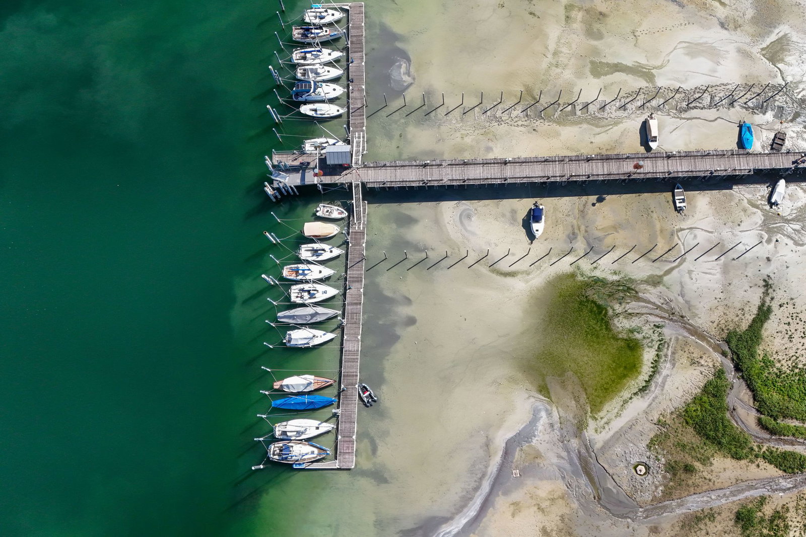Ohne länger anhaltende und flächendeckende Regenfälle dürfte der Wasserstand in den kommenden Tagen weiter sinken.