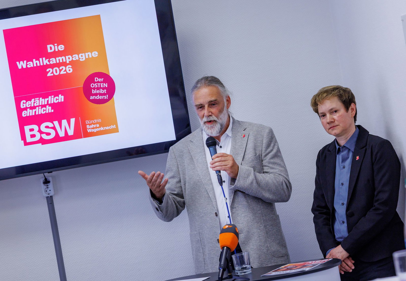 Peter Schabbel und Sabine Firnhaber sind BSW-Spitzenkandidaten. (Archivbild)