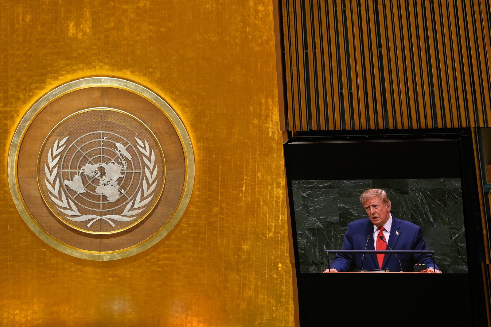 Trump drohte dem Iran während seiner Rede wiederholt.