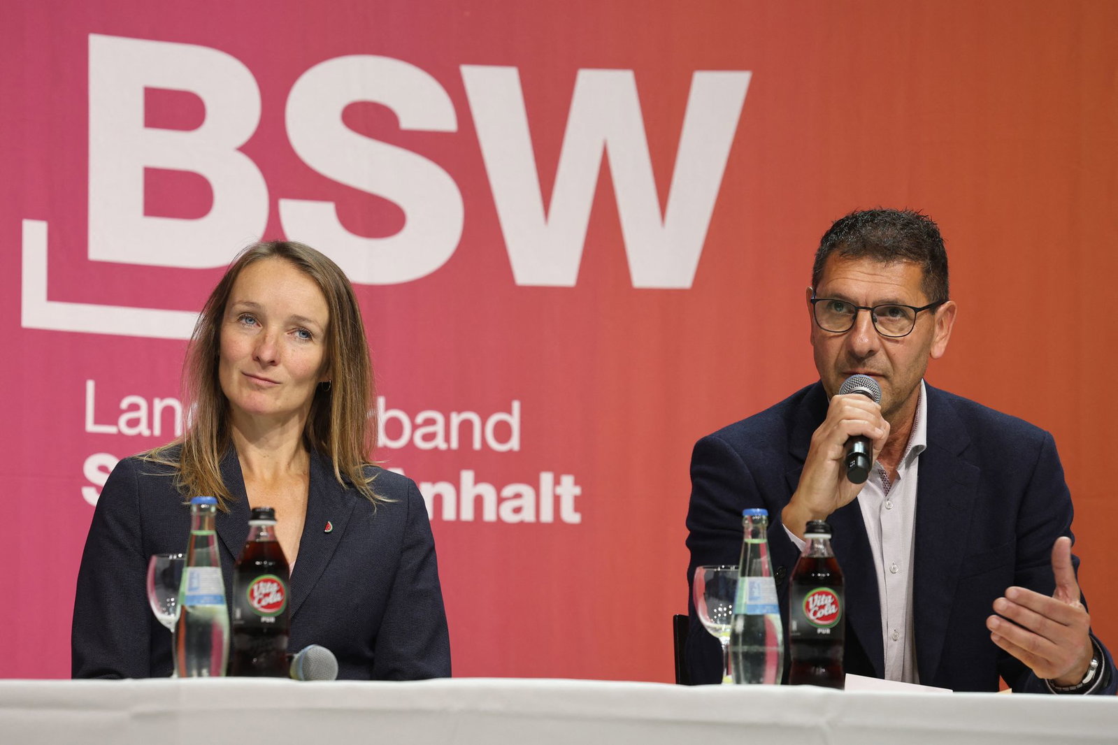 Thomas Schulze und Claudia Wittig (beide BSW) wollen mit der AfD sprechen. (Archivbild)