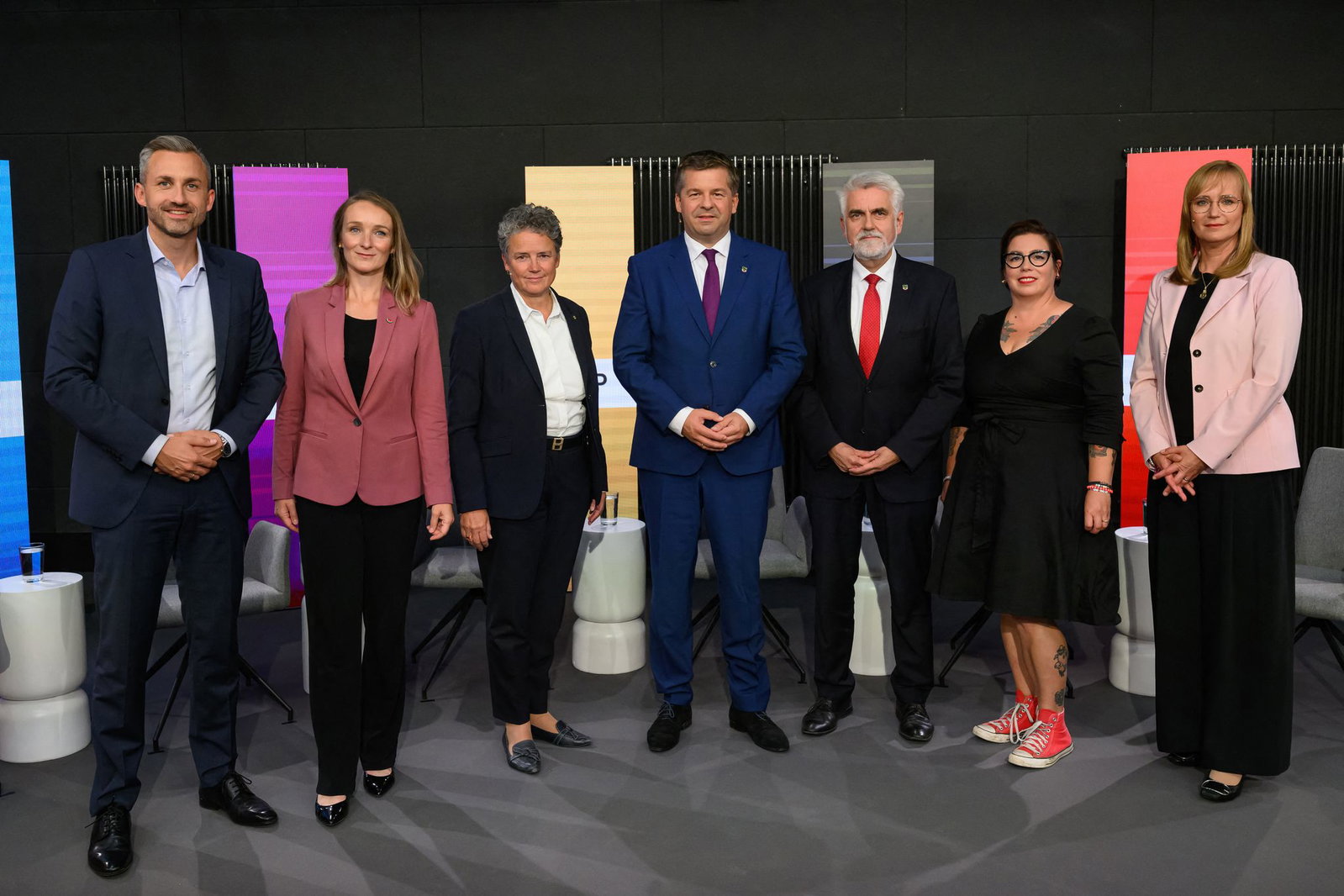 Stiegen in die Wahlarena: Alle Spitzenkandidaten zur Landtagswahl.