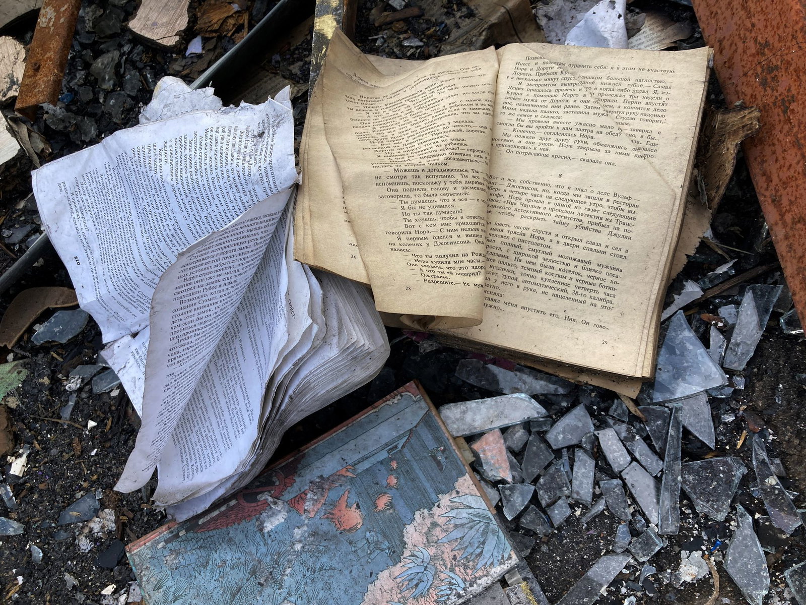 Auf dem Bücherbasar Petriwka sind viele Tausend Bücher verbrannt. (Archivbild)
