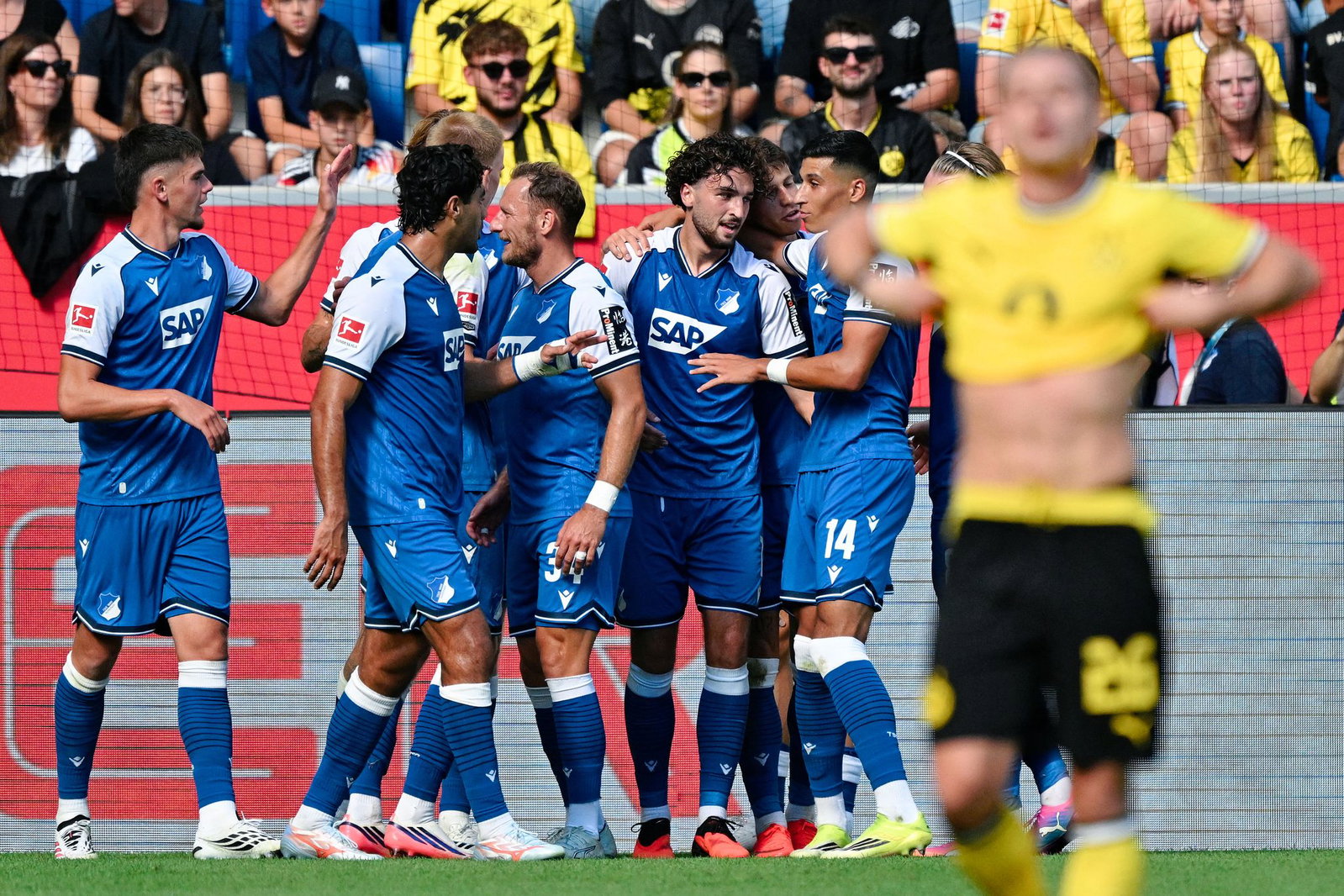 Hoffenheim jubelt, BVB-Profi Ryerson ist frustriert.