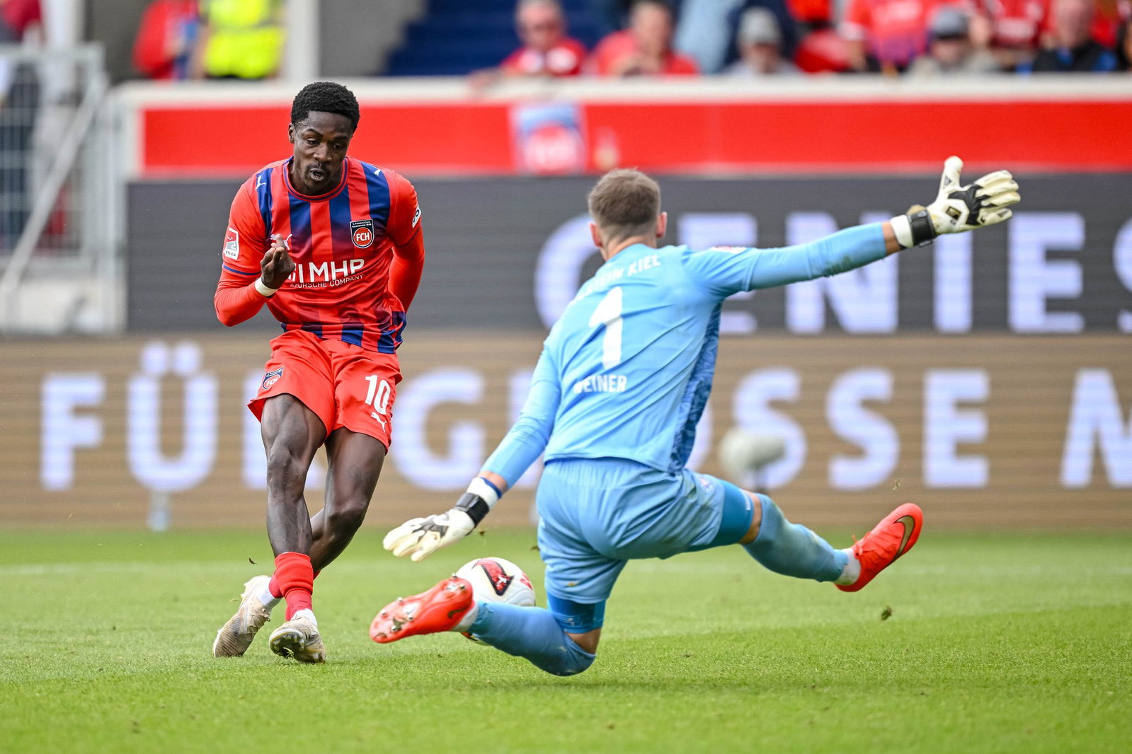 Christian Conteh brachte Schwung in das Heidenheimer Spiel. 