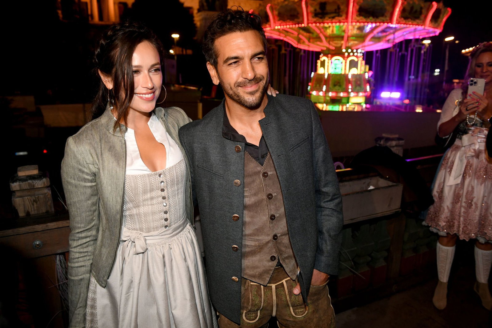 Waren 2022 noch gemeinsam auf dem Oktoberfest unterwegs: Elyas M'Barek und seine Frau Jessica. (Archivbild)