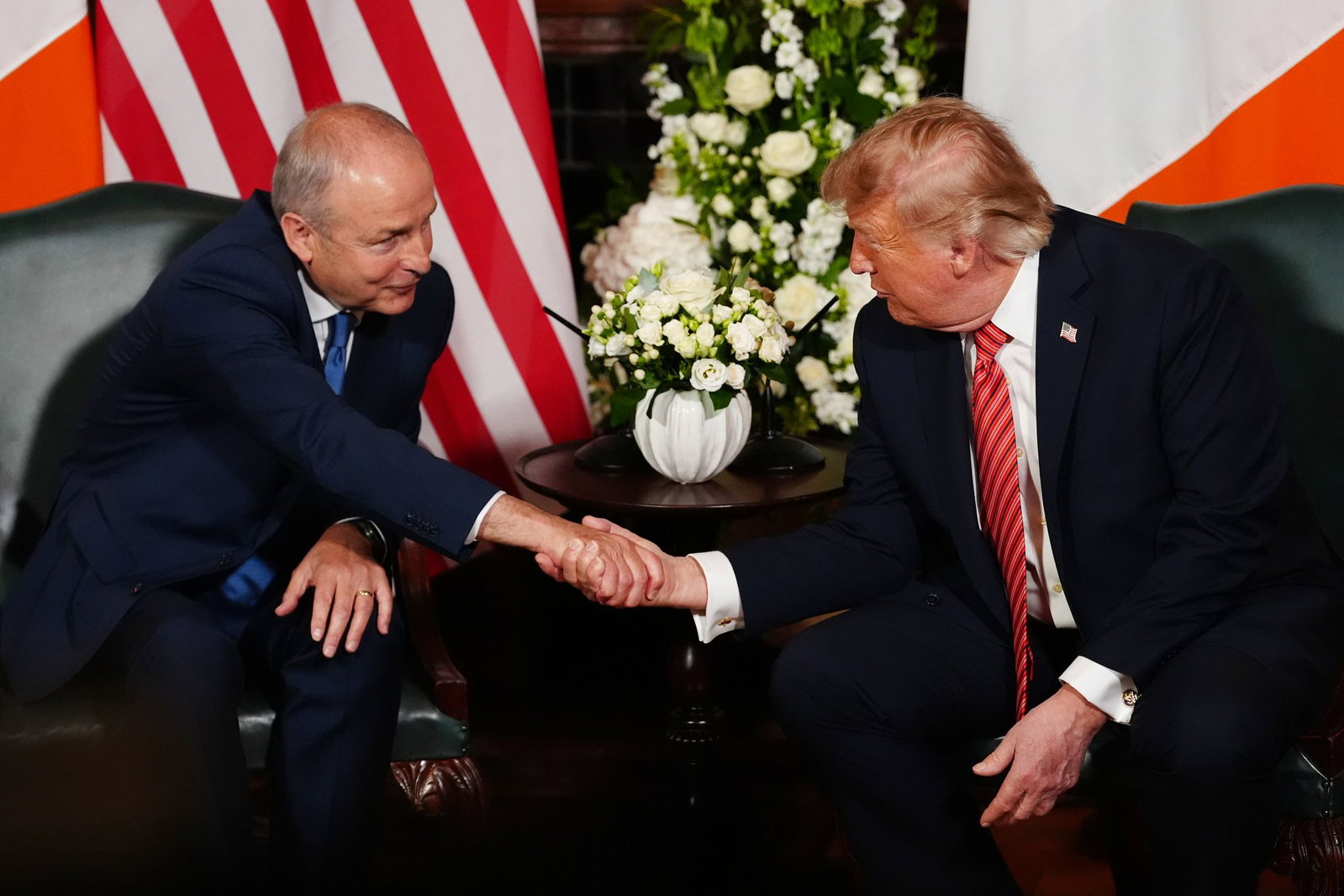 Trump äußerte sich während eines Treffens mit Micheál Martin zur Frage nach einer Wiedervereinigung.