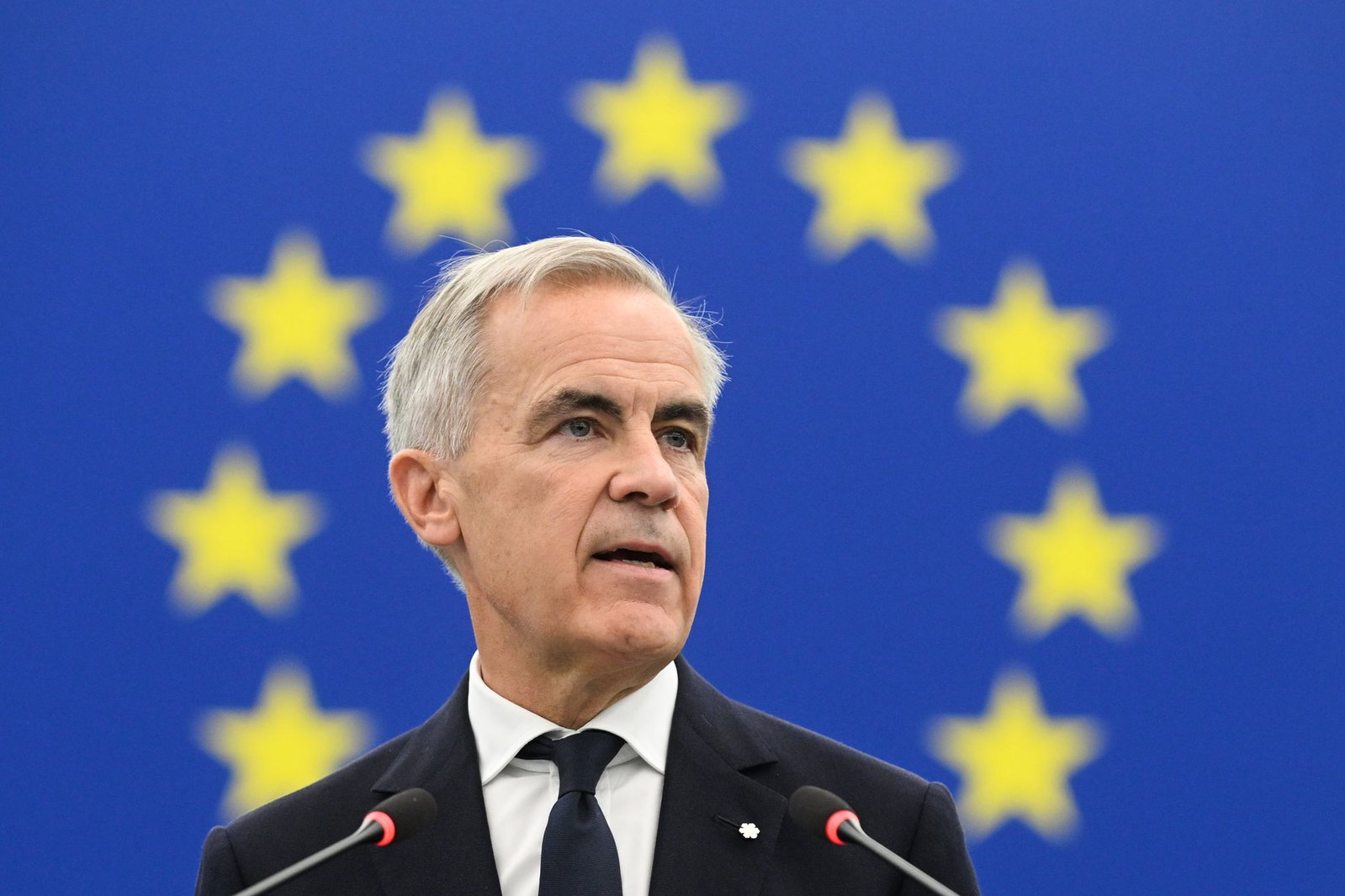 «Wo sich unsere Stärken unterscheiden, ergänzen sie sich. Wo sie sich überschneiden, schaffen sie Größe»: Kanadas Premierminister Mark Carney bekam für seine Rede vor dem Europäischen Parlament langen Applaus.