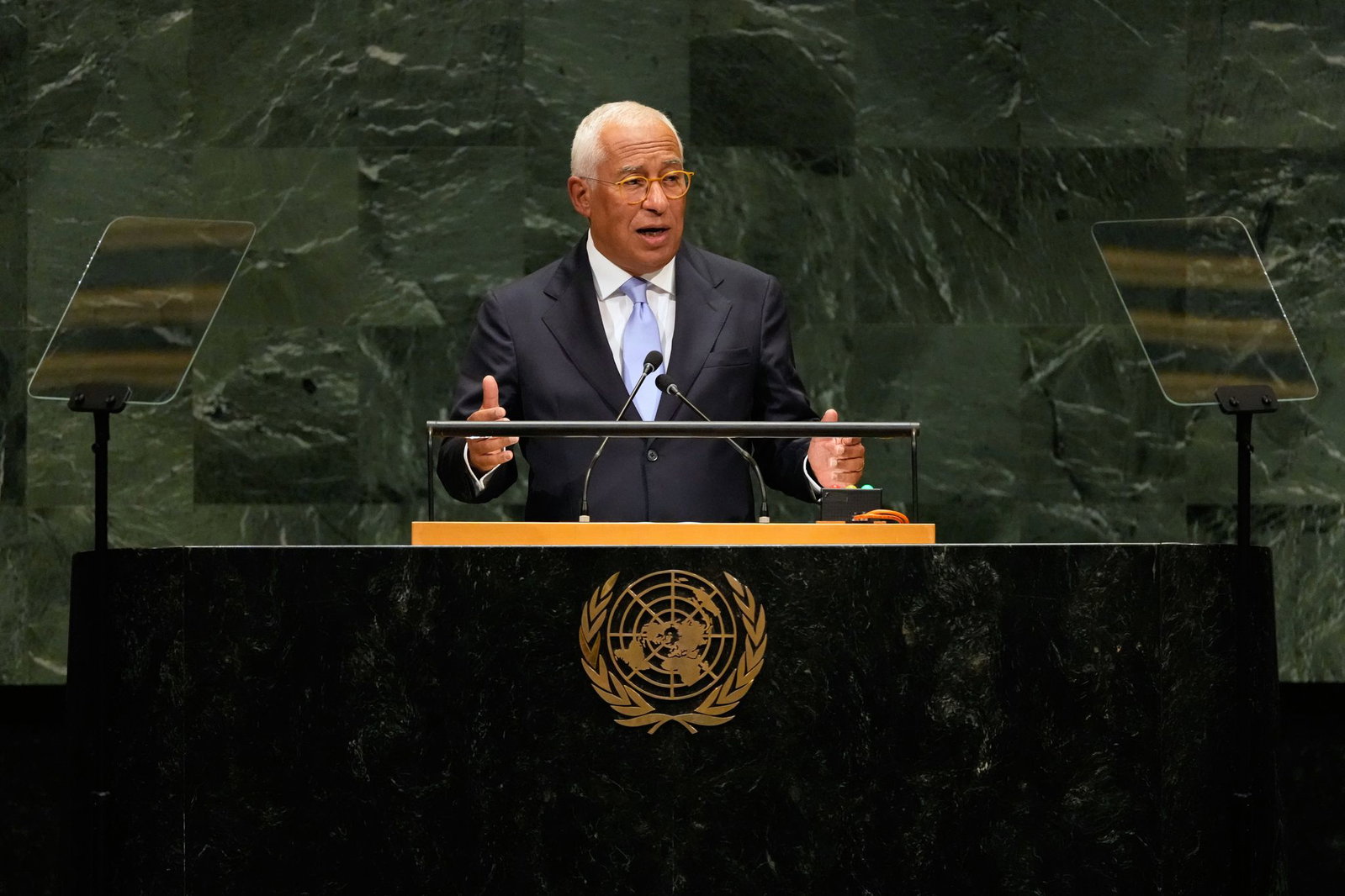 «Drohungen und Angriffe gegen den Internationalen Strafgerichtshof, seine Verantwortlichen und seine Beschäftigten sind inakzeptabel»: EU-Ratspräsident António Costa fand in New York deutliche Worte.