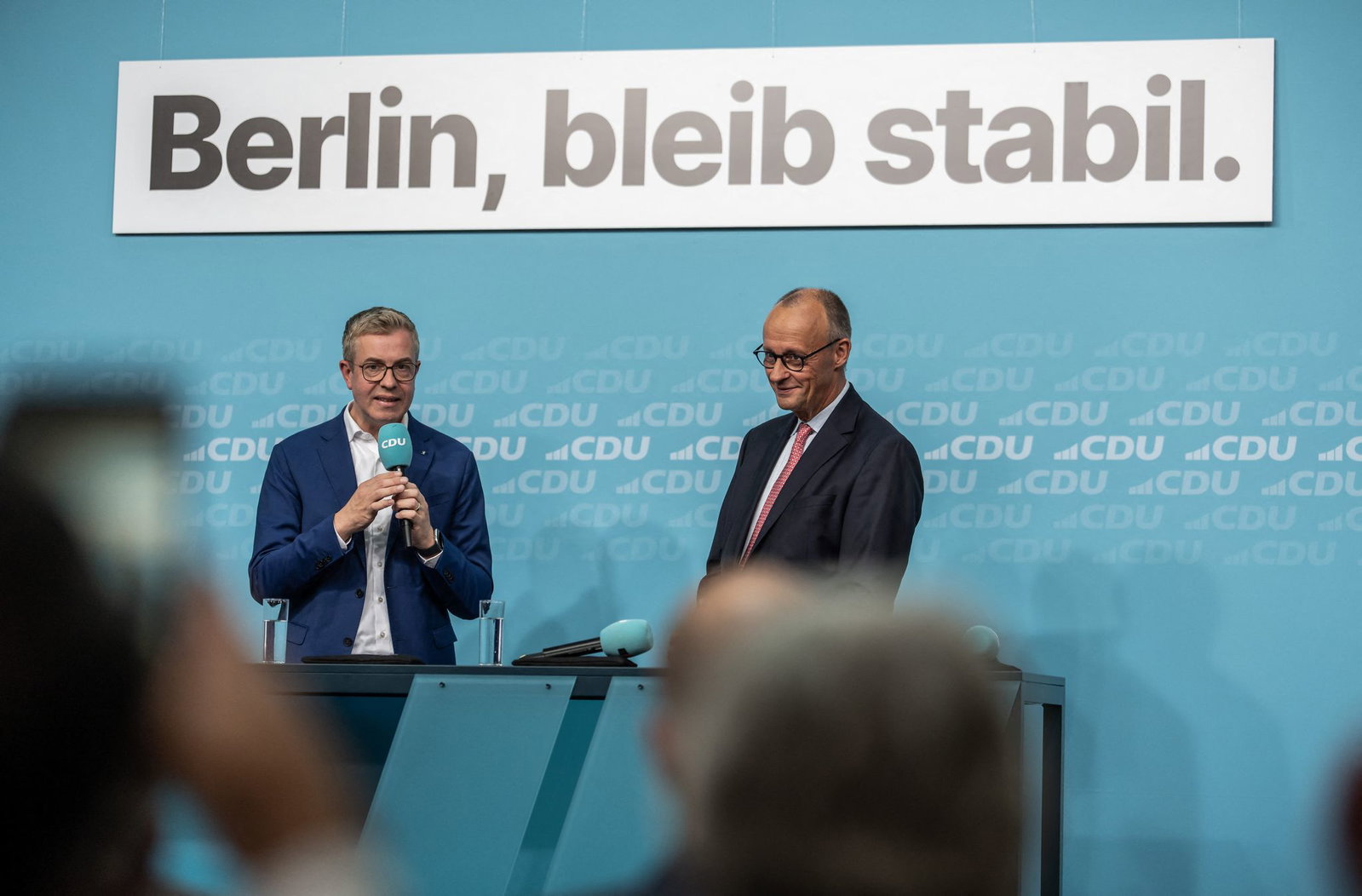 Kanzler und CDU-Chef Merz trat im Wahlkampf lieber in der Parteizentrale als in der Öffentlichkeit auf.
