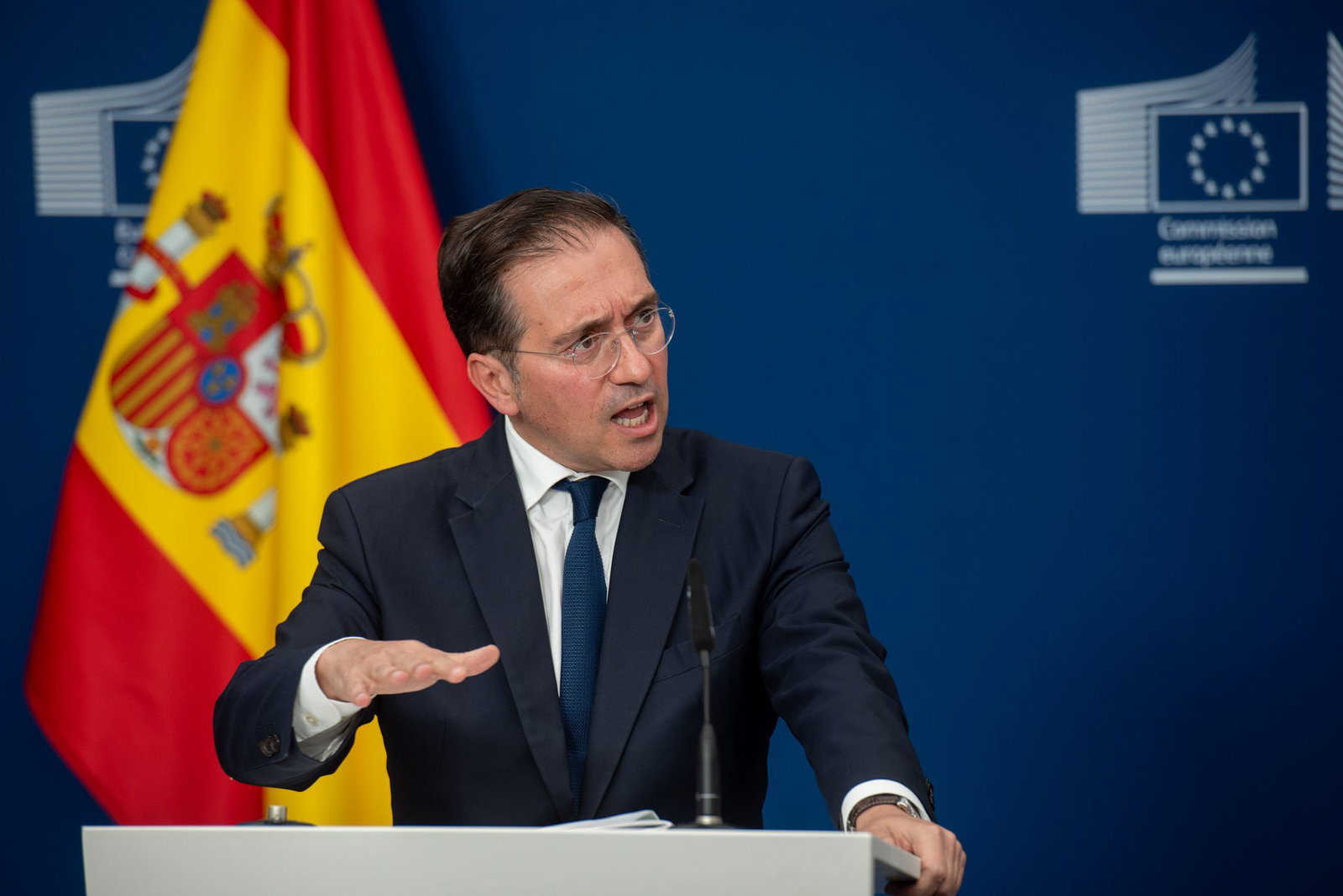 Fordert noch mehr EU-Unterstützung: Spaniens Außenminister José Manuel Albares. (Archivbild)
