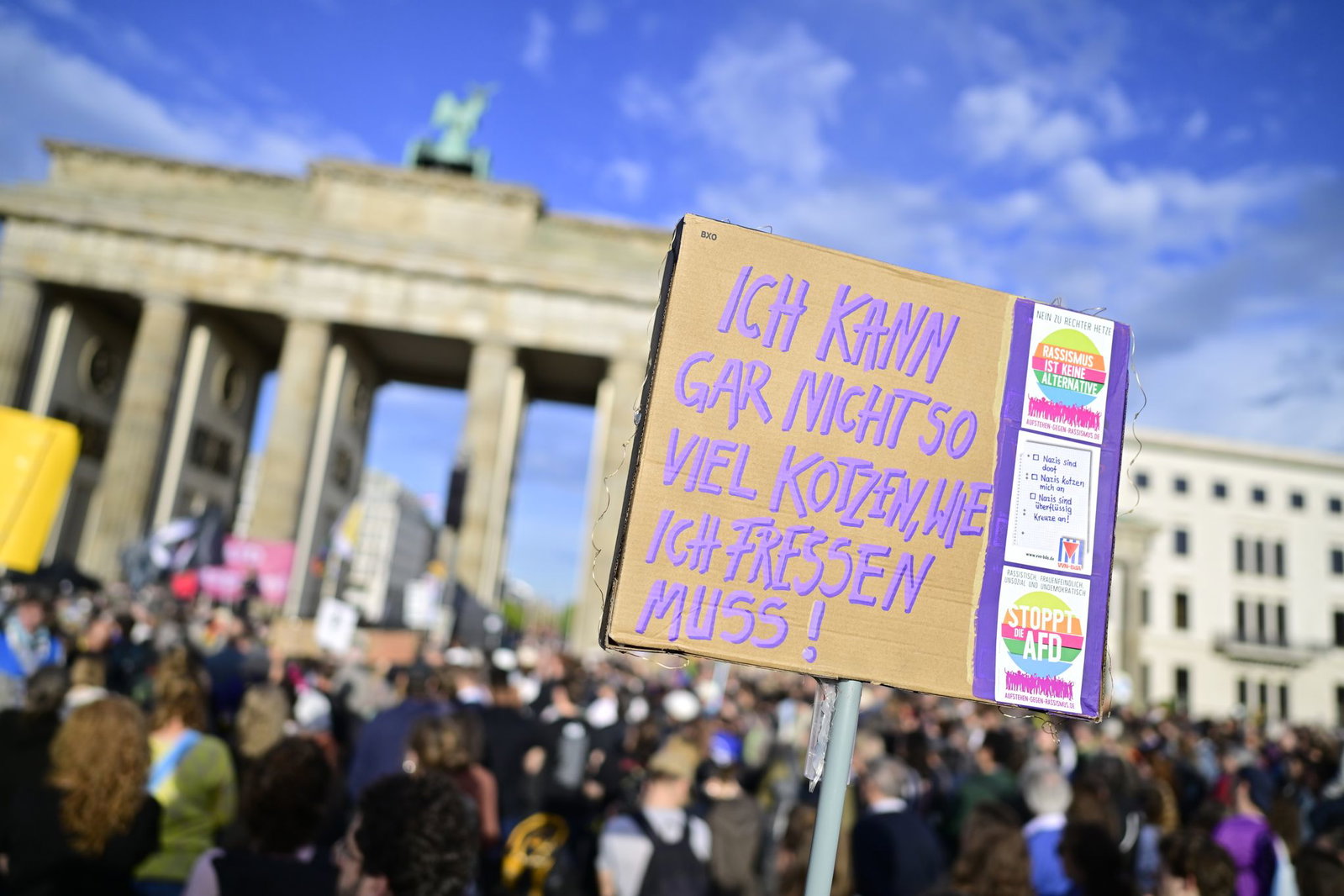 Campact und Fridays for Future hatten zu der Kundgebung am Brandenburger Tor aufgerufen.