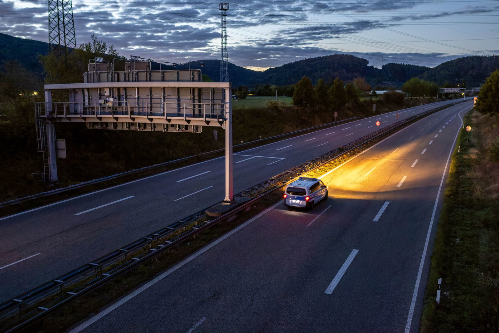 Der Verkehr wurde während der langen Sperrung umgeleitet. 