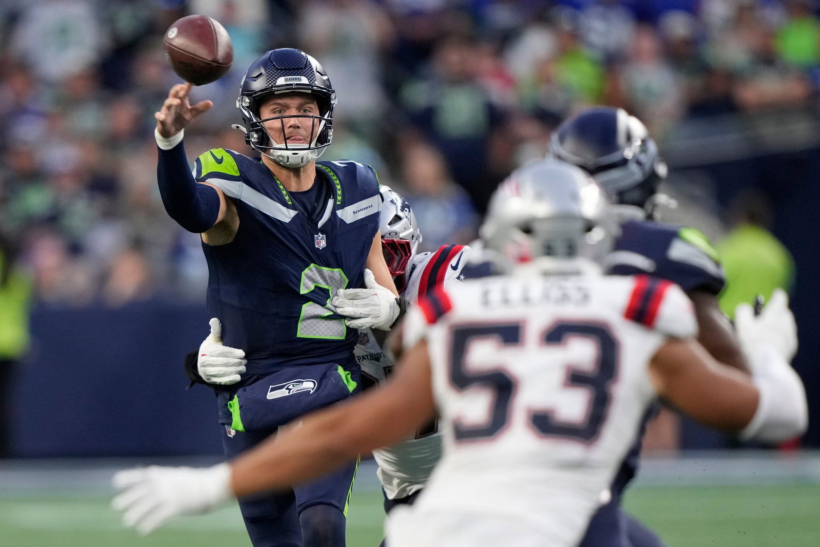 Seattles Ersatz-Quarterback Drew Lock machte seine Sache ordentlich.