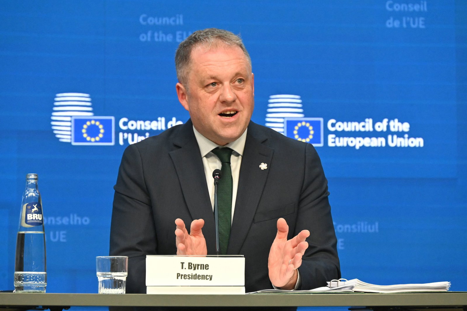 Rechtfertigte den neuen Vorschlag als ausgewogen: Thomas Byrne, der irische Staatsminister für Europaangelegenheiten.