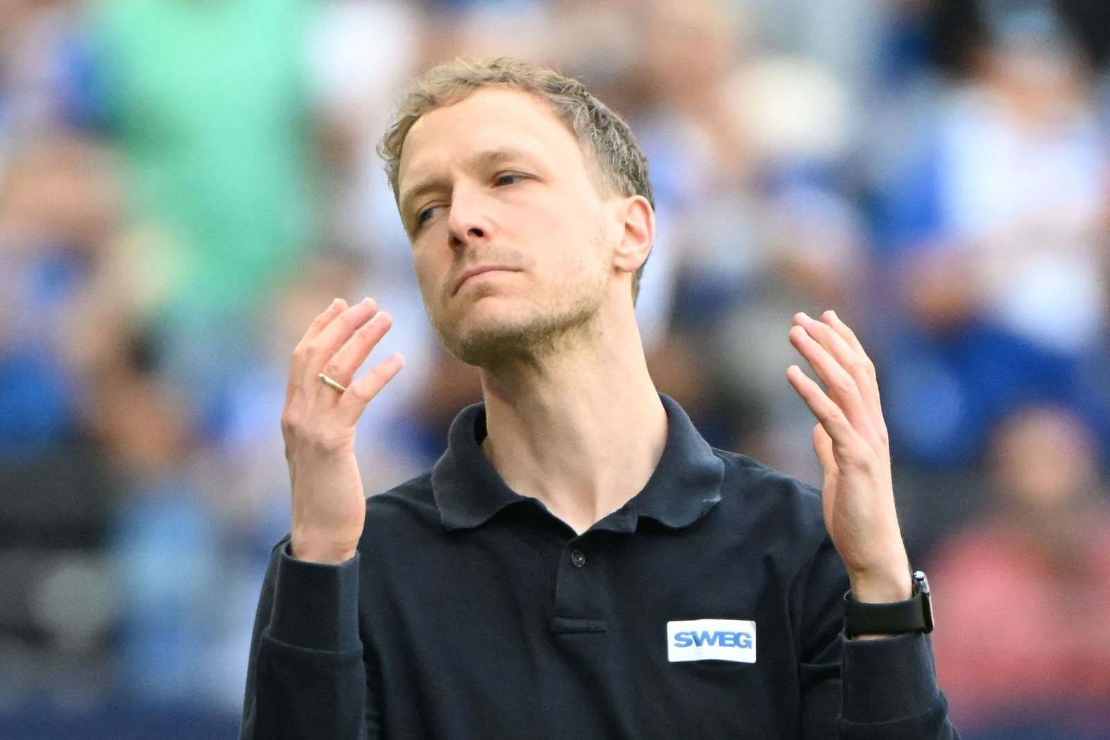 Maximilian Senft übernahm im Sommer den Trainerposten beim KSC. (Archivbild)