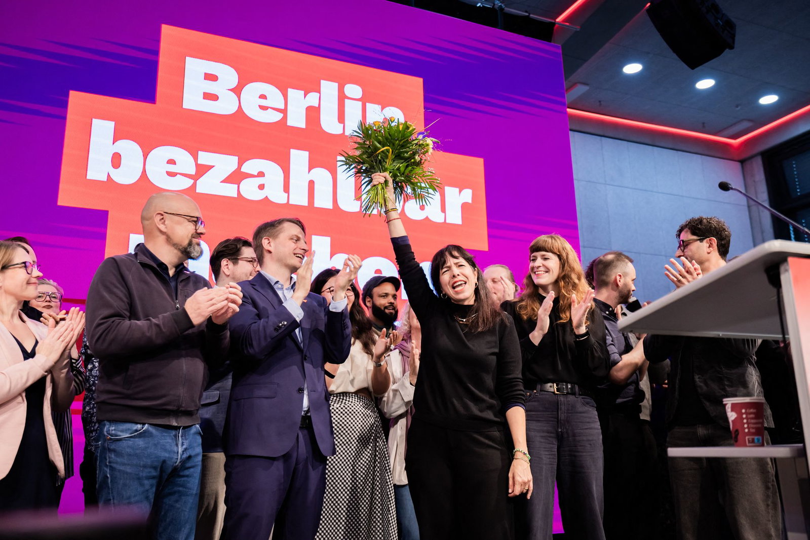 Zum Linken-Parteitag kamen die Delegierten in Lichtenberg zusammen. 