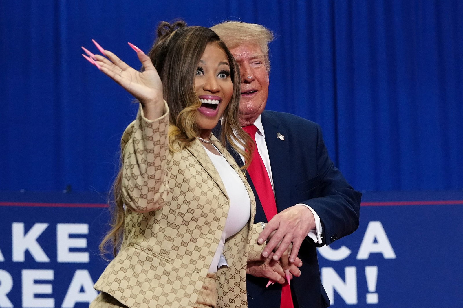 Rapperin Nicki Minaj hat als großer Trump-Fan ihren «Lieblingspräsidenten» beim Wahlkampf unterstützt. 