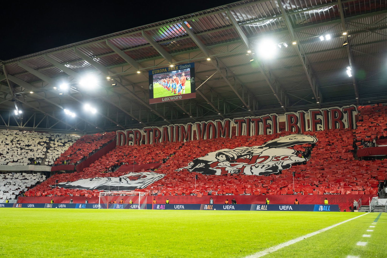 Die SC-Fans träumen vom Titel - und dokumentierten dies mit einer Choreo.