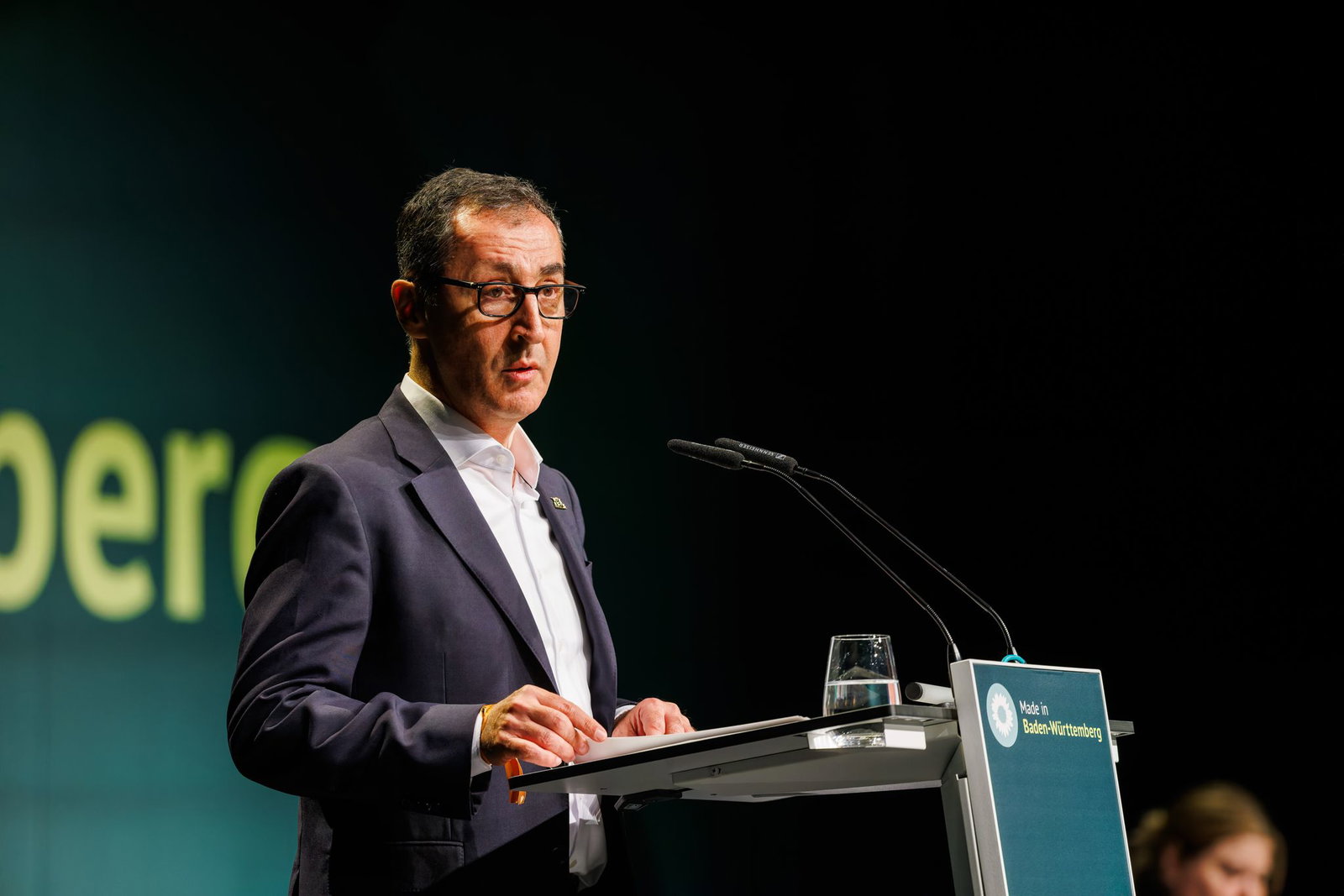 In seiner Rede warnte Ministerpräsident Cem Özdemir erneut vor einer rot-rot-grünen Koalition in Berlin.