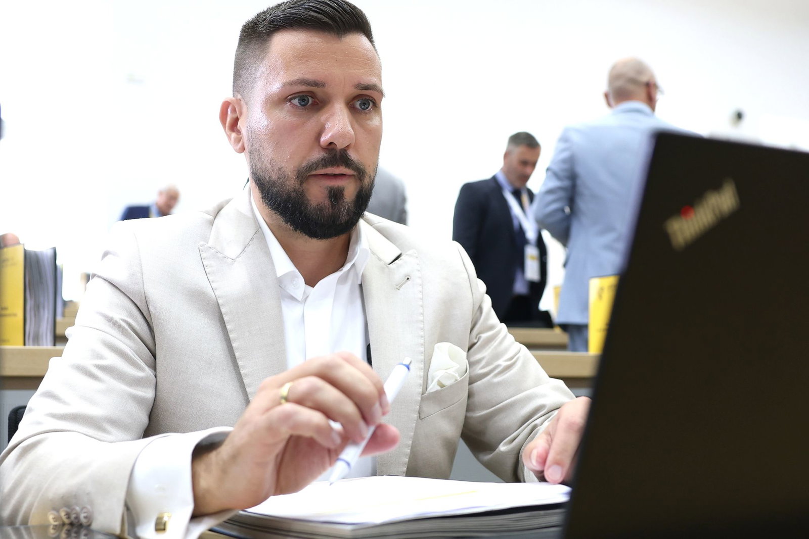 Nun Landtagspräsident in Magdeburg: AfD-Politiker Tobias Rausch. (Archivbild)