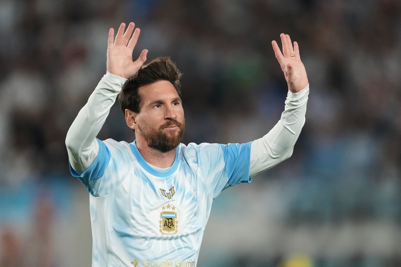 Lionel Messi vor seinem Abschiedsspiel für die argentinische Nationalmannschaft gegen Benin.
