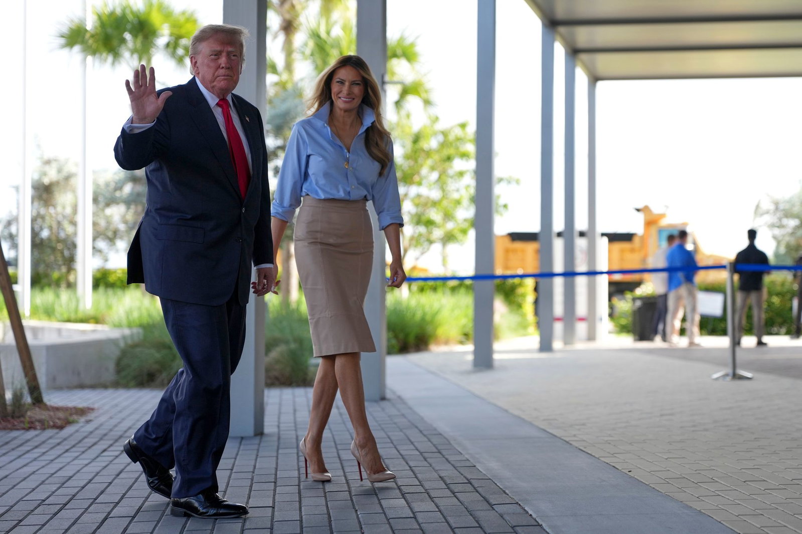 Er gab seine Stimme in Florida ab.