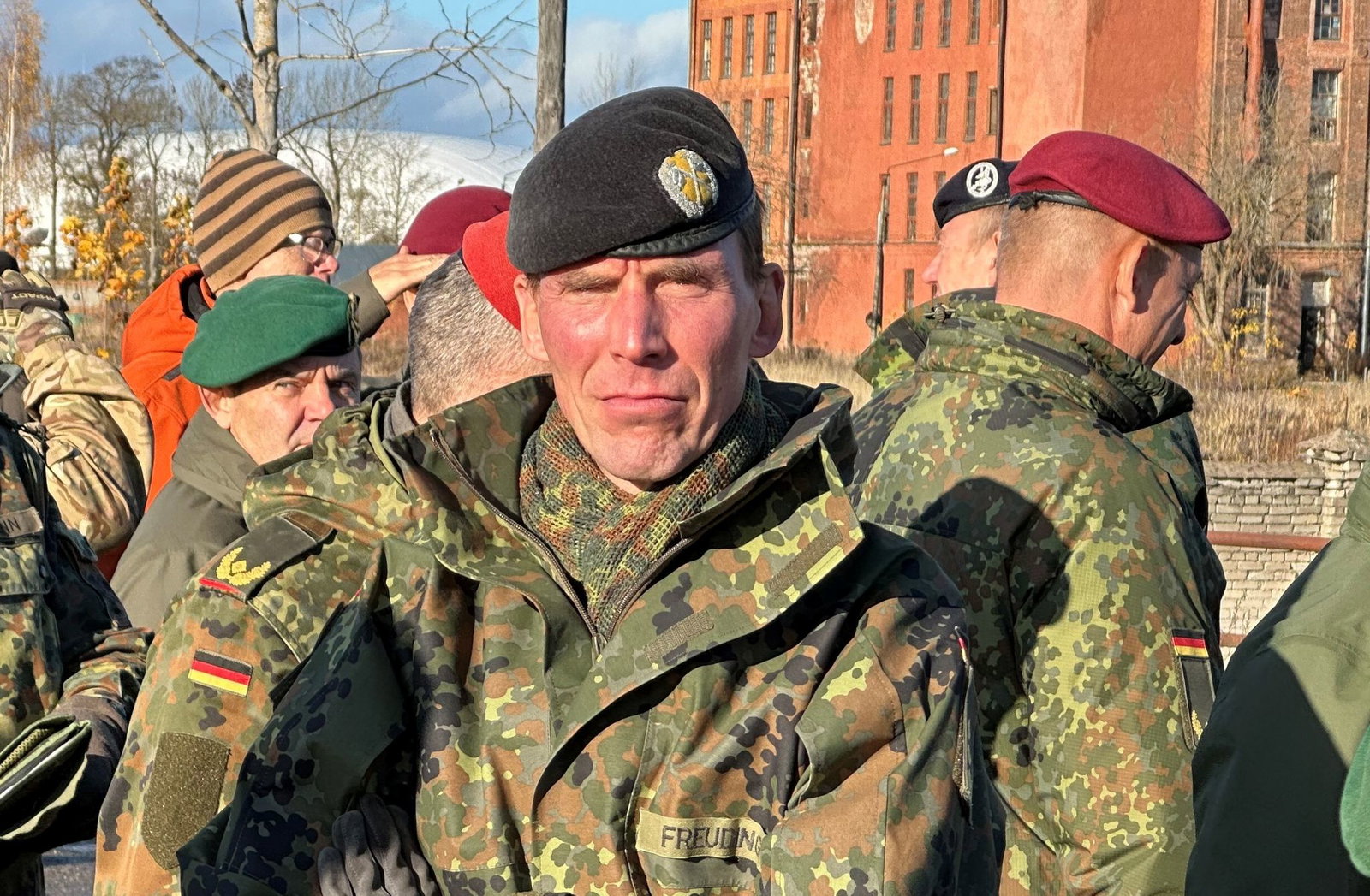 Generalleutnant Christian Freuding an der Nato-Ostflanke mit der Grenze zu Russland.