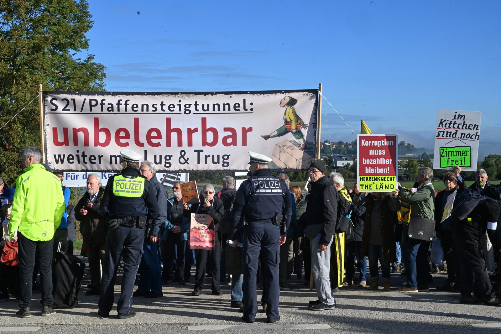 Gegner von Stuttgart 21 lehnen den Pfaffensteigtunnel ab.