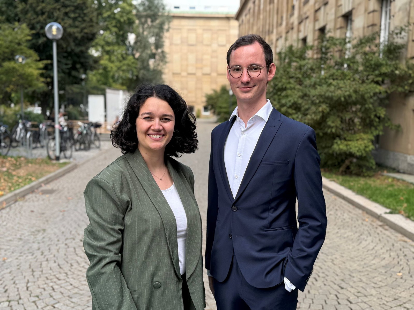 Die aussichtsreichsten Anwärter auf die Parteispitze der Grünen sind Clara Wellhäußer und Jan-Lukas Schmitt (Archivbild vom 16.09.2026)