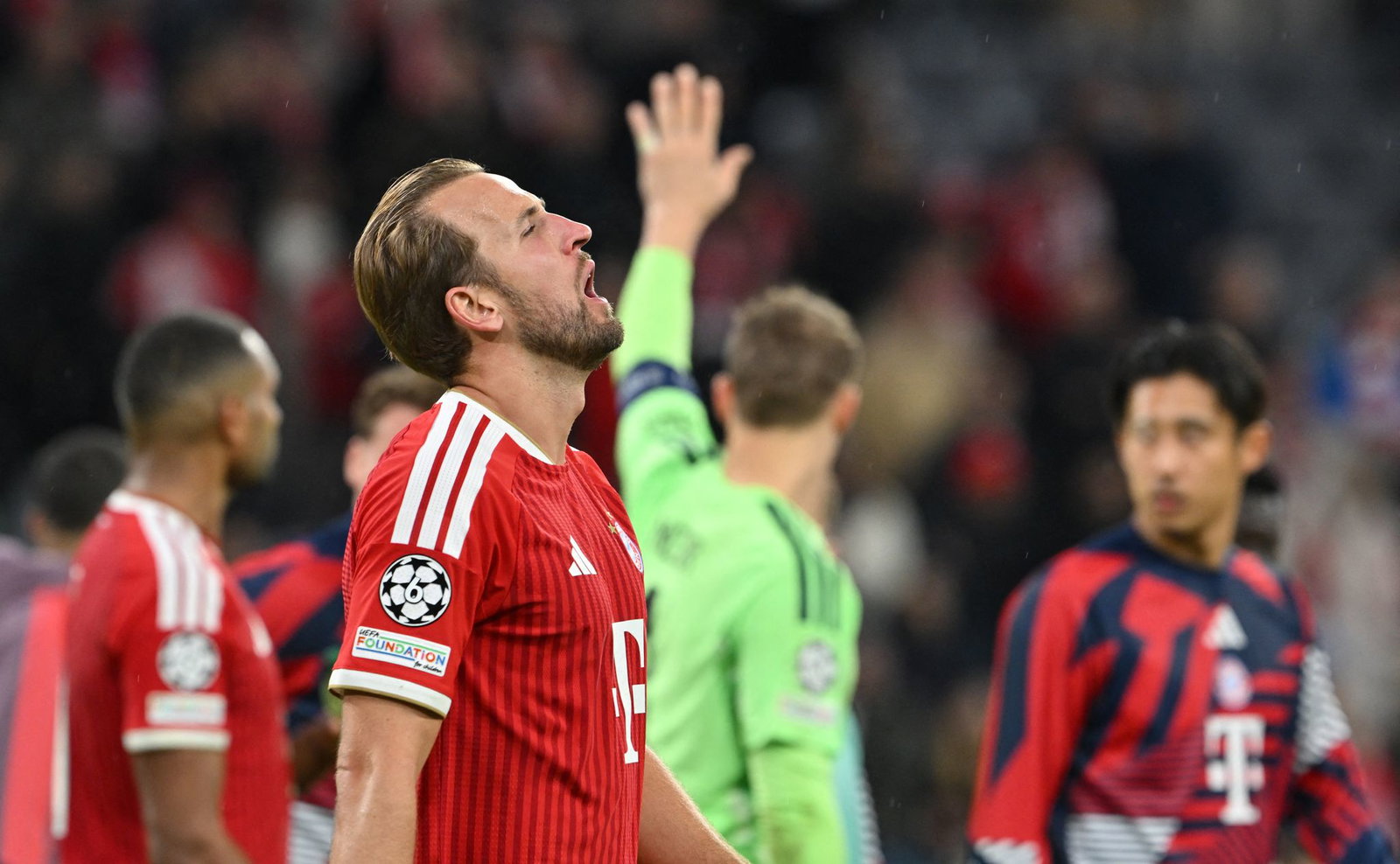 Die Bayern um Torjäger Harry Kane spielen in der Champions League erneut nur unentschieden.