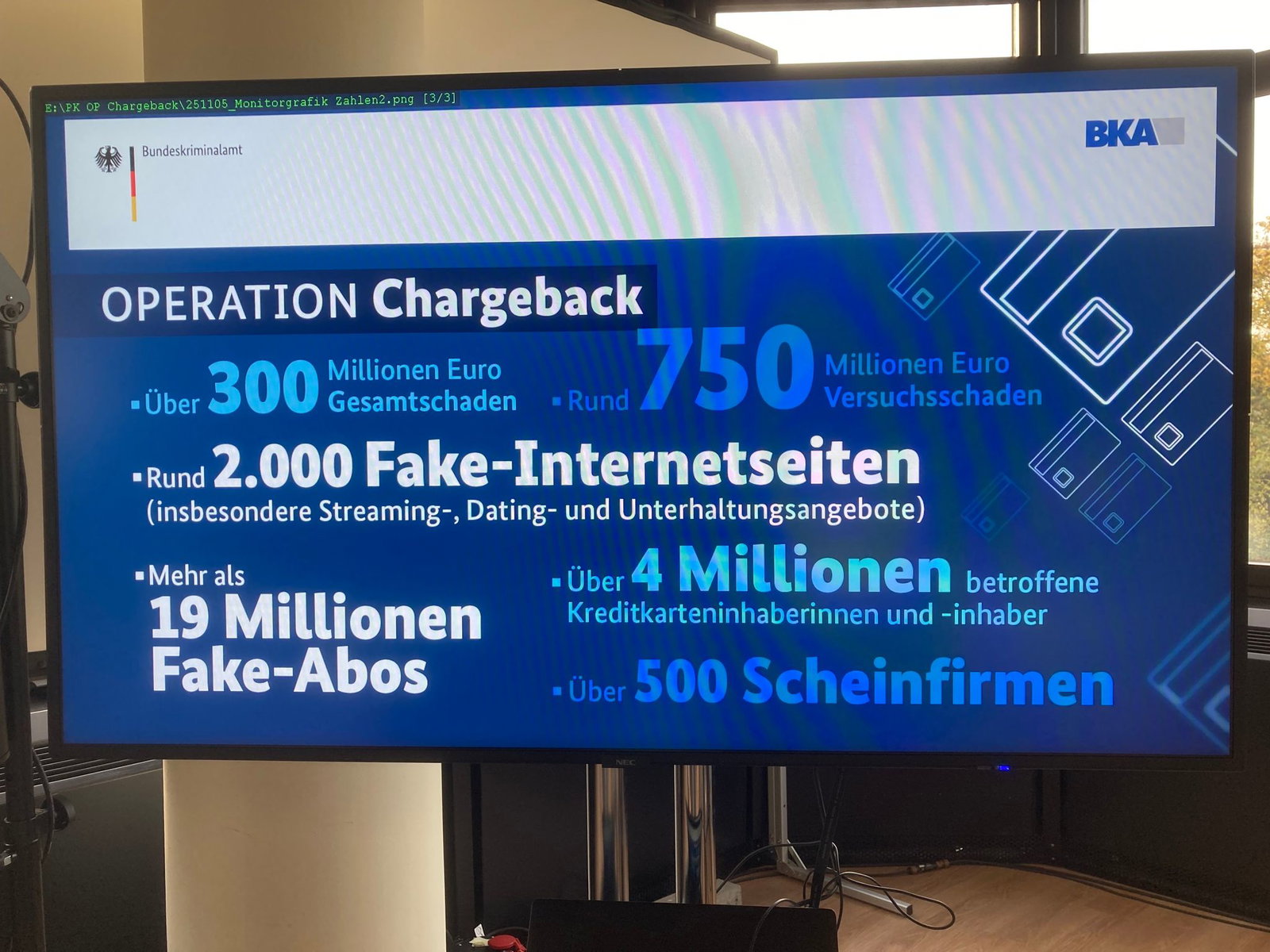 Die Ermittler hatten ihre Arbeit gegen die mutmaßlichen Betrüger «Operation Chargeback» genannt. (Archivbild)