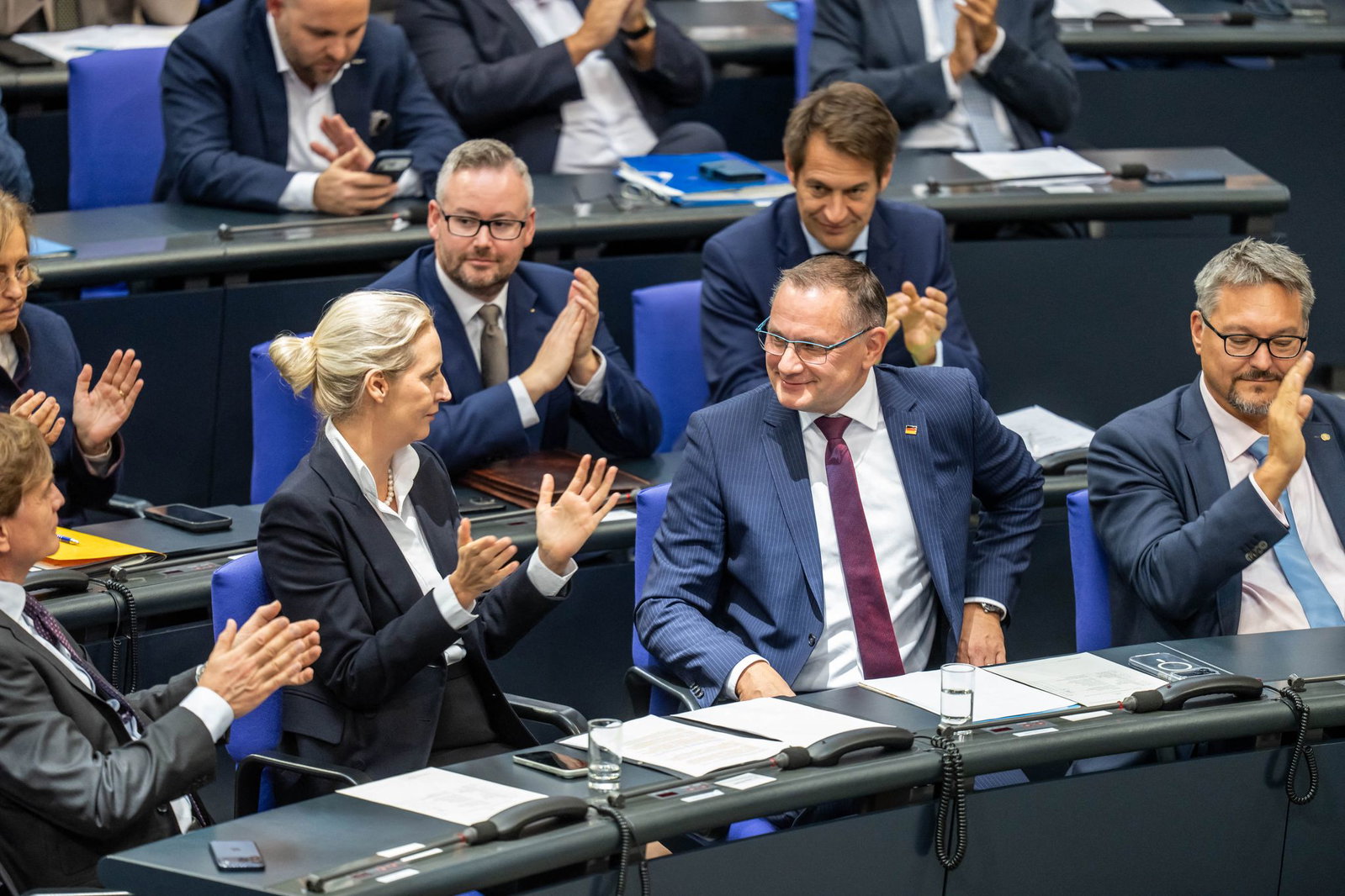 Die Abgeordneten der AfD halten sich im Gegensatz zur letzten Generaldebatte mit Zwischenrufen zurück.