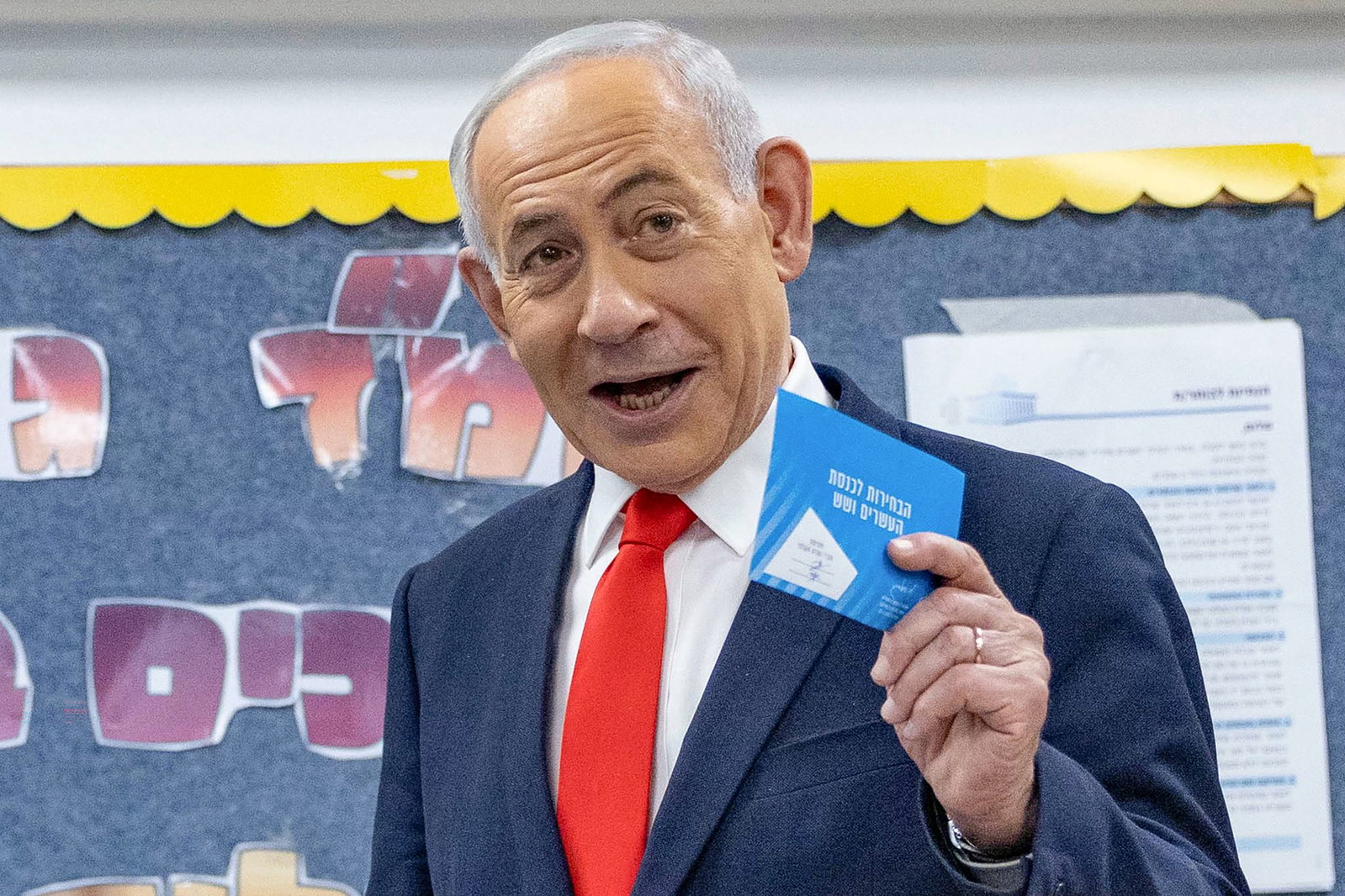 Israels Ministerpräsident Benjamin Netanjahu ruft seine Anhänger auf, zur Wahl zu gehen. Foto aktuell