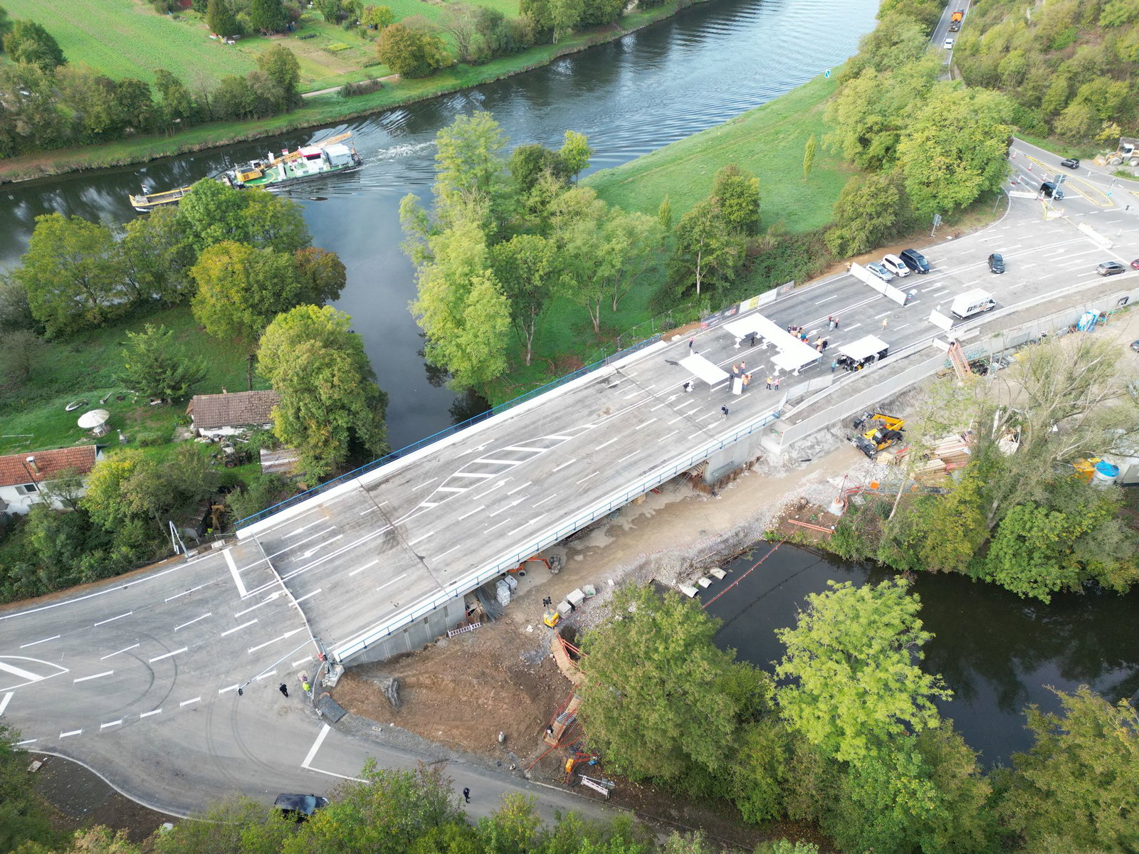 Die neue Brücke über die Murr ist laut Angaben der Behörden die erste «Expressbrücke» in Baden-Württemberg.