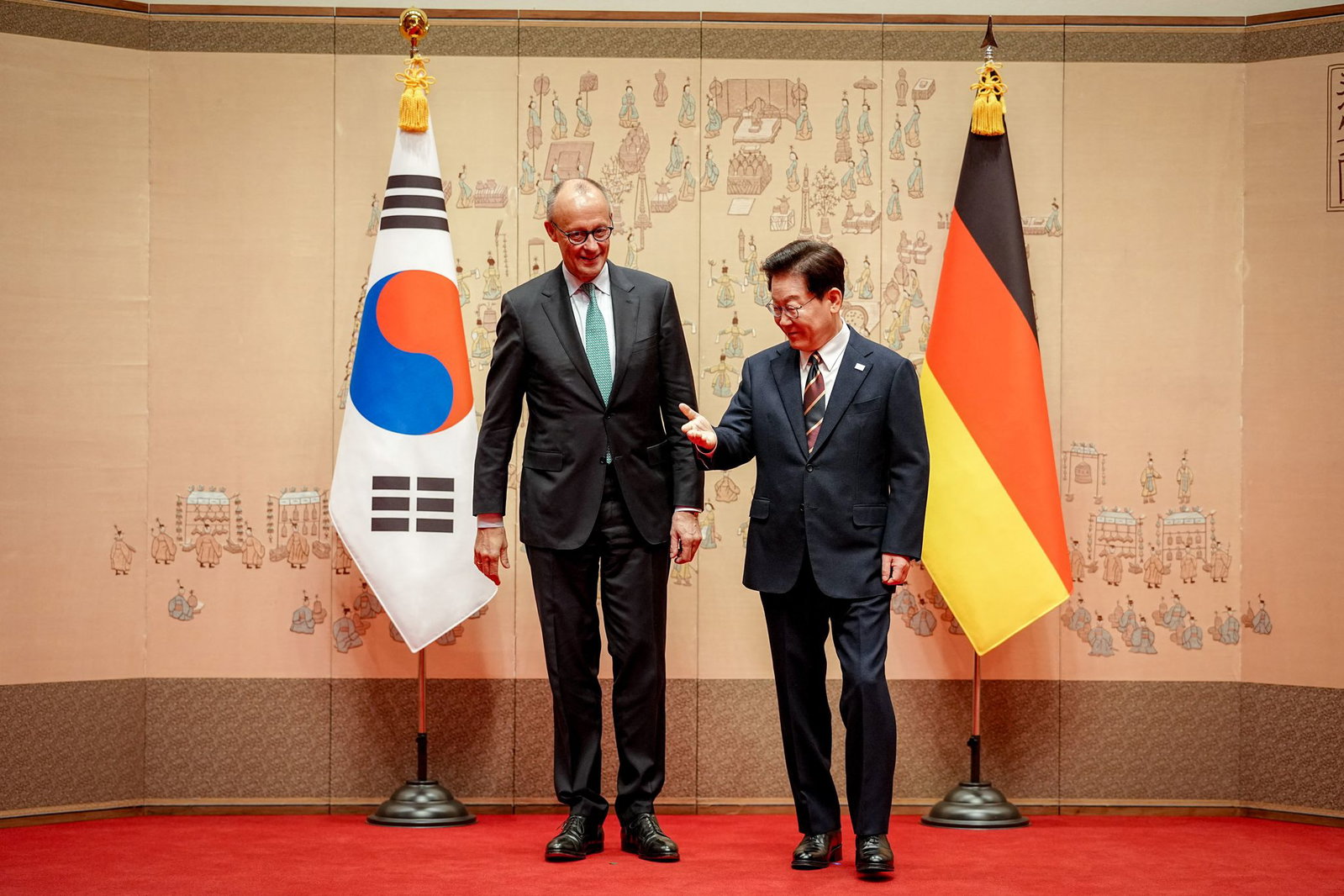 Der erste Termin des Kanzlers in Seoul ist beim Präsidenten.