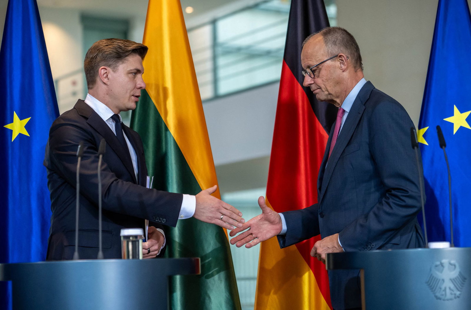 Der Kanzler äußerte sich nach einem Treffen mit dem litauischen Ministerpräsidenten Mindaugas Sinkevičius in Berlin. 