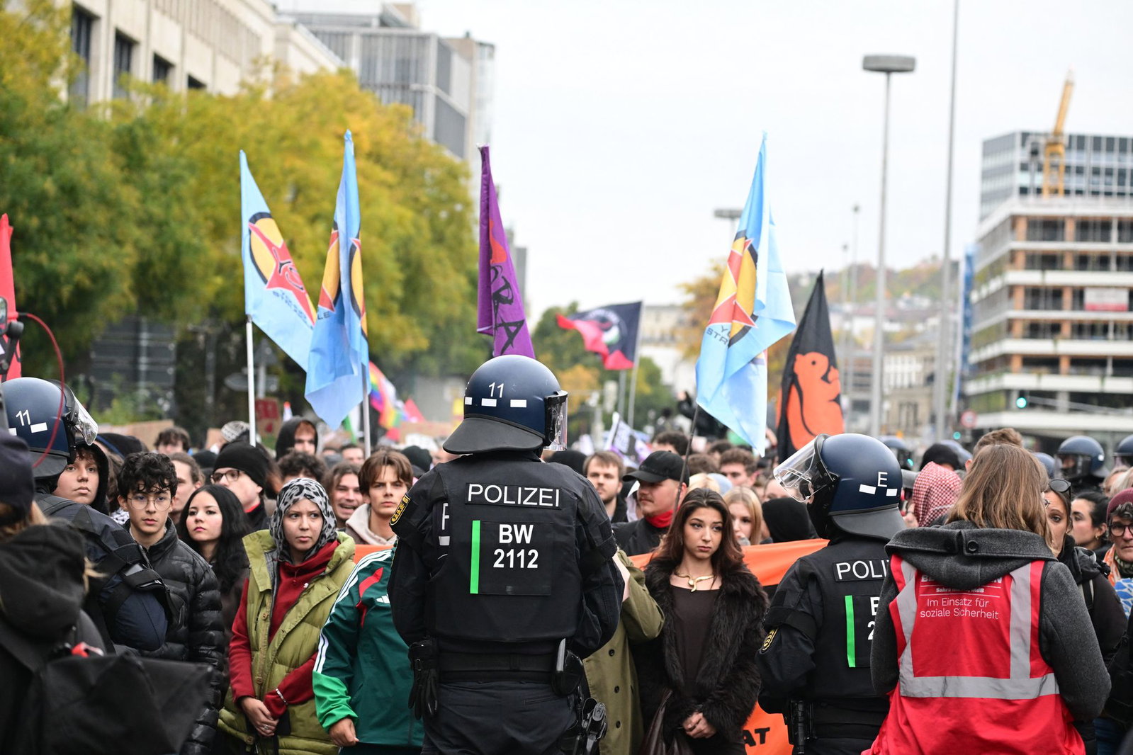 Die Polizei ist im Einsatz.